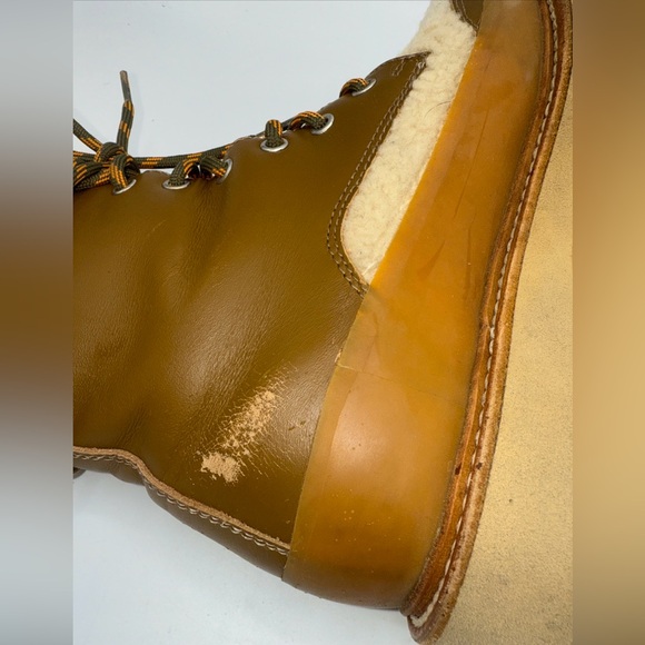 ULLA JOHNSON Shearling ETNA BOOTH Tapenade Size 38 - Picture 10 of 16